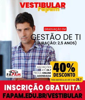 Seu futuro merece esse investimento. 🎓 Inscrições abertas para o vestibular FAPAM 2026/2. ✅ Inscreva-se agora.  #Fapam #vestibular #VestibularParáDeMinas #Graduação #TI #GestãoTI