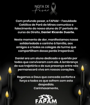 Nota de pesar. 🖤  #NotaDePesar #Fapam
