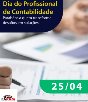🧾 Feliz Dia do Profissional de Contabilidade! 📊  Hoje celebramos aqueles que transformam números em soluções, que dão solidez aos negócios e confiança ao futuro. Parabéns a todos os profissionais e estudantes de Contabilidade, especialmente aos nossos alunos e professores, que constroem carreiras de sucesso com ética, dedicação e excelência!  Se você sonha em ser protagonista nessa área essencial para o Brasil, venha estudar conosco. Aqui, você aprende com quem faz a diferença no mercado!  #DiaDoProfissionalDeContabilidade #Contabilidade #OrgulhoDeSerContador #FAPAM #SeuFuturoComeçaAqui