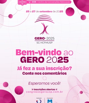 💻Inscreva-se: https://congressogerousp.com.br/ 🗓 25 a 27 de setembro de 2025 📌 Centro de Convenções Rebouças - SP  #congressogero2024 #geriatriabrasil #gerontecnologia #idoso #geriatra #gero #melhoridade #cuidado #saudedoidoso #saúde #medicinecursos #medicineeventos #medicineconecta #fisioterapia #to #terepiaocupacional #terapeutaocupacional